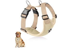 SlowTon Hundegeschirr für Hunde, No Pull Sicherheitsgeschirr Kleine Mittlere Hunde Brustgeschirr Dog Harness Weich Gepolstert Atmungsaktiv