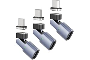 N. NETDOT 100 W adapter magnetyczny, szybkie ładowanie i transmisja danych do smartfonów USB-C – 3 sztuki w zestawie czarne