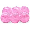 Cherilo Washable Breast Pads for Feeding Mothers, High Absorbent Nursing Pads for Breastfeeding, Skin Friendly Nipple Pads for Women, Maternity Feeding Pads for Mothers with 3 Layer Overnight Protection, Reusable, Pink, 6 Pcs