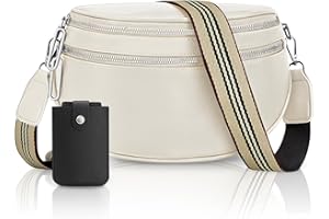 Voqeen Damska torebka na brzuch, torebka na ramię, stylowa torebka na piersi z kieszenią na karty kredytowe, moneta, portmonetka