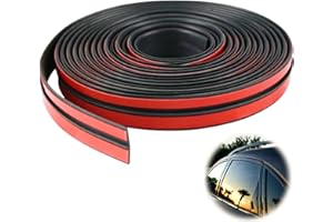 Hugwish Guarnizione Parabrezza Adesiva 4m*19mm per Parabrezza Anteriore Posteriore Dell'auto, Guarnizioni in Gomma, Strisce Adesive per Auto, Guarnizione Auto (19mm 4m)