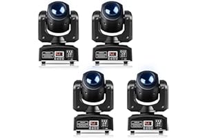 WZYBUTA Cabezal móvil LED Luces Discoteca DMX512 Luz de Escenario 8 patrones 8 colores iluminación de DJ para Bar Discoteca fiesta en casa, Boda