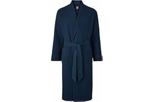 THE SAVILE ROW COMPANY LONDON Men's Lightweight Soft 100% Cotton Waffle Bathrobe Dressing Gown
