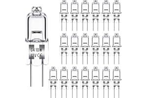 Techgomade G4 halogenlampen 20 Stück, 10W halogen stiftsockellampe, 12V, 350LM, Warmweiß, Dimmbar