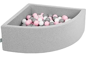 KiddyMoon Piscina di Palline Colorate ∅7Cm per Bambini Quarto Angolare in EU