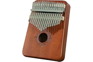 ARTISANSHOW Kalimba Thumb Piano 17 Keys Portable Finger Piano, Retro Style Mbira Finger Piano with Study Instruction and Tune Hammer, Gifts for Music Beginners Lovers Players