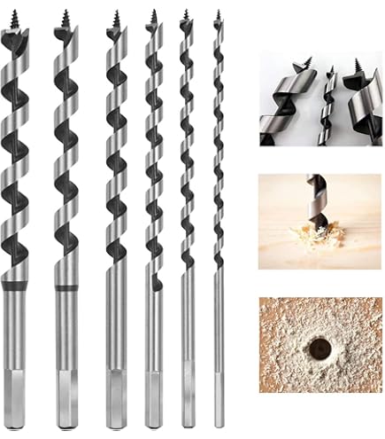 5 Piece Wood Auger Drill Bit Set