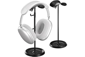 wigmoa Support pour casque, support de casque avec plateau de rangement de câbles compatible avec AirPods Max, AirPods Pro, Beats, Bose et la plupart des casques de jeu. Aucun outil nécessaire : ME-2