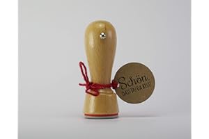 SCHÖN STEMPEL Stempel Schön, DASS du da bist 30mm Durchmesser - Stempel mit Spruch für Grußkarten, Hochzeit, Firmung, Taufe