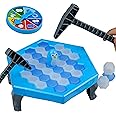 Meroqeel Dont Break The Ice Frozen Game, Save Penguin On Ice Games, Protect The Iceberg Penguins Trap Icebreaker Board Game for Adults Family Childrens Kids Ages 4-8 with Replacement Cubes and Hammer