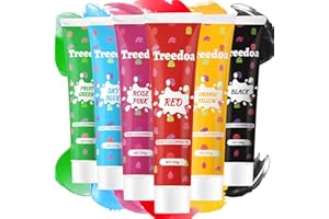 TREEDOA Lebensmittelfarbe Gel 20g x 6 Farben- Hochkonzentriert Lebensmittelfarbegel Flüssig lebensmittelfarben zum Kuchen Backen, Kekse, Getränken, Fondantieren, Macaron, Seifen,Slime (120g)