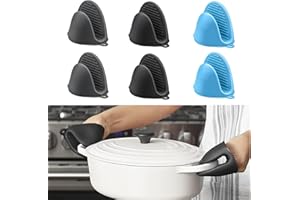 VMINOG Mitaines de Four en Silicone Ensemble de 3 Paires de Gants de Four Résistants à la Chaleur Gants de Cuisine Anti dérapants et Durables pour la Cuisson Le Grill et Le Barbecue