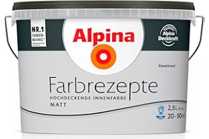 Alpina Farbrezepte Innenfarbe – Kieselstrand matt – Wandfarben für einzigartige Farbwirkungen und Raumstimmungen – atmungsaktiv, tropfgehemmt und strapazierfähig – 2,5L