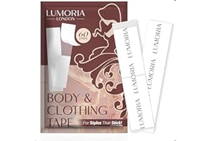LUMORIA Double Sided Body Tape and Fashion Tape - Tit Tape, Double Sided Tape for Clothes, Clothing Tape, Body Tape Double Sided for All Fabric Type, Extra Adhesive Clothes Tape, Bra Tape