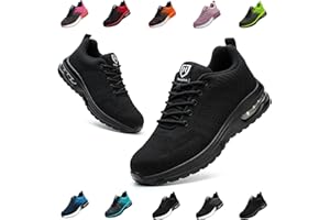 Bawalon Buty robocze, lekkie, męskie, damskie, antypoślizgowe, sportowe, ze stalowymi noskami, oddychające, ze stalowym noskiem, buty robocze