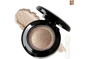 ZOEYSHINE Highly Pigmented Shimmer Eyeshadow – Waterproof, long-wear formula with intense color payoff, Includes brush & mirror for quick touch-ups from day to night (4#Mocha Brown)