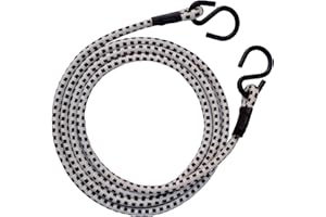 VERSAL 6FT & 3FT Long Heavy Duty Elastic Bungee Straps, 72-Inch/36-Inch Long Luggage Rope Tie Downs Cable Bungee Cords with Hooks for Camping, Tarps, Bike,Cars,Roof Racks,Tent Transport Locking