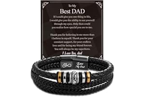 LAXPICOL Gift To My Son/Grandson/Husband mens bracelets,Mens leather bracelet boys bracelets With Stainless Steel Magnetic Clasp,Braided Leather Bracelet Birthday Gift For Men