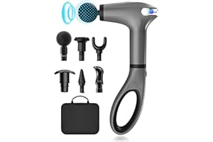 Massage Gun Deep Tissue LUOMTSE Extended Handle Massage Gun Deep Tissue, Portable Percussion Massager for Body Pain Recovery Great Gift