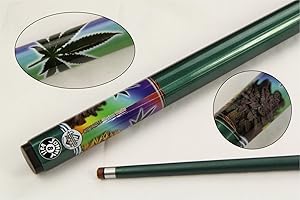 Jonny 8 Ball 57 Inch POT DA HERB Green Cannabis 2pc Graphite Pool Snooker Cue