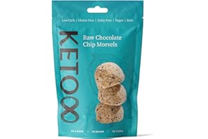 Cru8 Keto Chocolate Chip Morsels - All Natural Ingredients Chewy and Delicious Taste - Low Carb, Low Sugar, Keto, Grain, Gluten and Dairy-Free - Suitable for Everyone (120g)