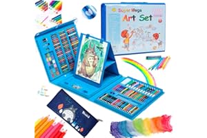 HYDROGELIX® - maletin pinturas para niños, acuarelas, pintura acrilica, estuche pinturas, set de pinturas para niños, maletín de pinturas para niñas, maletin pinturas 208 Piezas regalo reyes