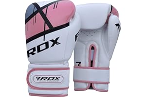 RDX Gants de Boxe Femme pour D’entraînement et Muay Thaï | Ego Gants en Maya Hide Cuir pour Sparring, Kickboxing, Sacs de Frappe, Compétition Combat Mitaines, Boxing Gloves