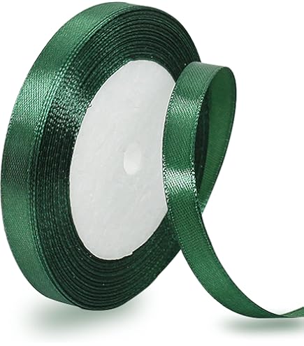 Satijnen lint rood 10 mm, 22 meter decoratief cadeaulint, breed lint, stoffen lint voor bruiloft, doop en verjaardagsgeschenken