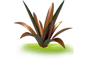 Gcroet Sculpture de Plante d'agave en métal, Tequila Sculpture Rustique Plante d'agave Jardin en métal Jardin Art d'agave pour pelouse extérieure 13,78 Pouces