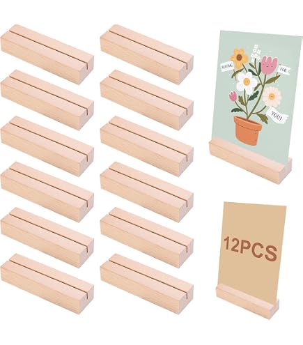 Supporto in legno per festa di nozze, 12,7 x 17,8 cm, biglietti e