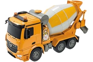 Mondo Motors- Mercedes AROCS betonniere, Camion, Enfants, 63513, Orange, 1:20