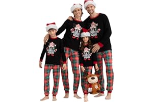 Neufigr Family Christmas Pyjamas Set,Matching Christmas Pyjamas,Family Christmas Pjs for Women Men Kids Baby Dogs