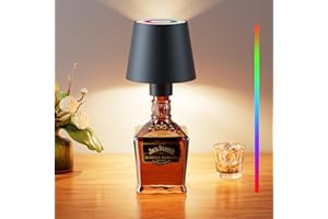 brightower LED Flaschenlampe mit RGB,5200mAh Touch Kabellose Flaschenleucht, IP54 stufenloses Dimmen Tischlampe für Restaurants im Innen- und Außenbereich, Bars, Schlafzimmer&Camping (Grau)