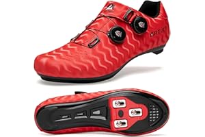 ARTVEP Zapatillas de Ciclismo para Hombre Zapatillas de Bicicleta de Carretera para Mujer compatibles con Look SPD SPD-SL Delta Cleats Zapatillas para Bicicleta de Interior Exteriores