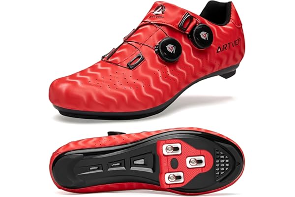 ARTVEP Chaussures de Cyclisme pour Hommes Chaussures de vélos de Route pour Femmes compatibles avec Look SPD SPD-SL Delta Cleats Chaussures Indoor/Outdoor