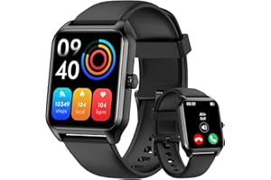 Tensky Smartwatch Uomo 1,8" Donna Orologio Chiamate e Risposta con Pin, Musica, Fitness Tracker, Giochi, 100+ Modalità Sportive, Cardiofrequenzimetro, Sonno, SpO2, Impermeabile IP68