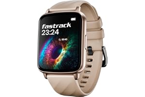 Fastrack Volt S1 Smart Watch for Man and Women Latest with 1.83" Display, Silicone Strap, BT Calling, 100+ Sports Modes, Heart Rate, SpO2, IP68, Ideal Smartwatch for Boys and Girls (Beige)