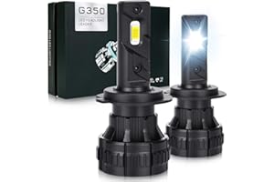OPL5 H7 LED Headlight Bulbs Extremely Bright H7 LED Bulbs 6500K Xenon White 10000LM 60W 1:1 Mini Size H7 LED Car Headlight Conversion Kit H7 Fog Lights Halogen Replacement, Plug and Play (2PCS)