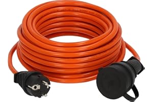 ‎BRENNENSTUHL Brennenstuhl BREMAXX Verlängerungskabel (10m Kabel in orange, für den kurzfristigen Einsatz im Außenbereich IP44, Stromkabel einsetzbar bis -35 °C und UV-beständig, Made in Germany)