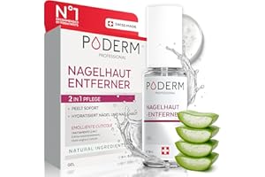 ‎PODERM Poderm - Nagelhautentferner 2-in-1 Exfoliert und Hydratisiert die Nagelhaut - Entfernt abgestorbene Hautzellen - Cuticle Remover - Swiss Lab