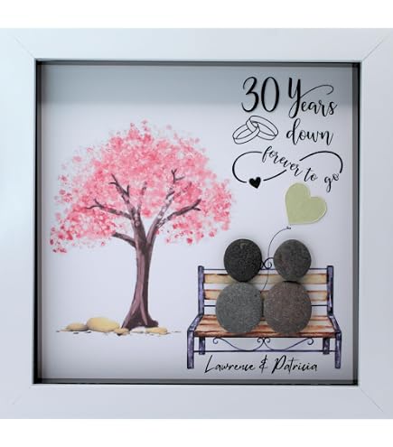 IC&G Perlen-Jubiläumskarte „30 Jahre“ – Für Hochzeit 1995, Mit Liebesherzen & Champagner-Design | Inkl. Umschlag, Nachhaltig
