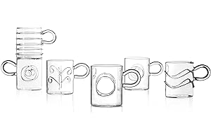 Ichendorf Milano szkło borokrzemowe Zestaw 6 filiżanek do kawy Collection Deco, 0,05 kg