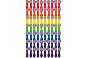 trendfinding 70 mollette arcobaleno colorate con molle in acciaio inox e softgrip, resistenti e sostenibili in confezione di cartone ecologica grigio