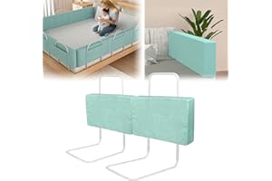 ‎ACXIN ACXIN 2 x Bettgitter Baby Bettschutzgitter Rausfallschutz Bett Bettgitter Verstellbare Höhenverstellbar Kinderbettgitter für Familienbett und Kinderbett (50cm, Grüner See)