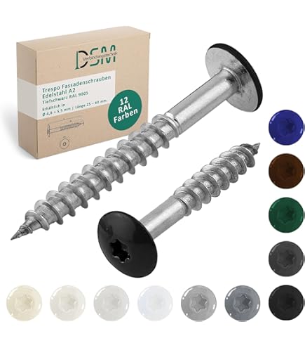 Trespo Tornillos Para Madera 4,8 X 25, 15 Unidades, Acero