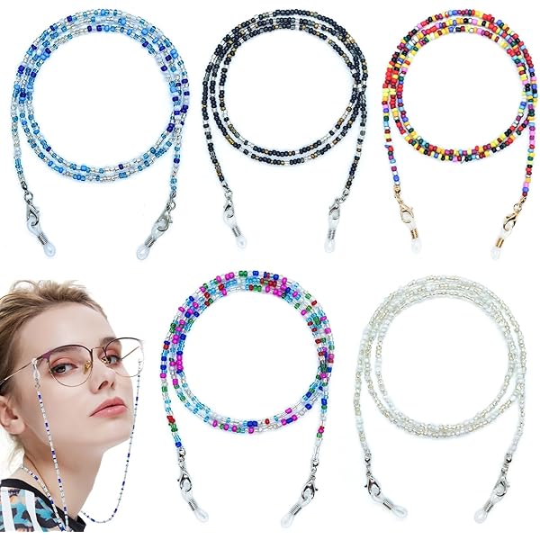 Brillenkette Für Damen Mit Perlen - 75cm, Verstellbar