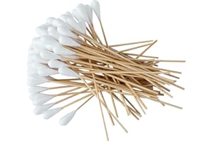 ORRDIFFI 120 Stück Wattestäbchen Lang 20 cm Ohrenstäbchen,Sterile Wattestäbchen Großer Kopf Reinigungsstäbchen Lang,Wattestäbchen Holzstab mit Wattekopf,Ohrreinigungsstäbchen für Haustiere
