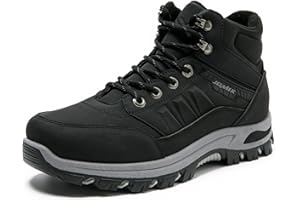 JOMIX Męskie wodoodporne buty turystyczne męskie buty trekkingowe wysokie buty trekkingowe na zewnątrz antypoślizgowe i wygodne buty do chodzenia po górach i miastach
