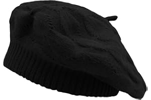 ZLYC French Beret Hat Reversible Solid Color Cashmere Warm Hat for Women Girls