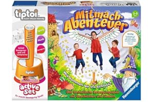 Ravensburger tiptoi 00044 active Set Mitmach-Abenteuer, Kinderspiel ab 3 Jahren, Bewegungsspiel mit Geschichten, schönen Liedern und lustigen Reimen: Hineinspringen ins Abenteuer
